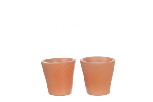 Dollhouse Miniature Resin Small Clay Pot/2Pc